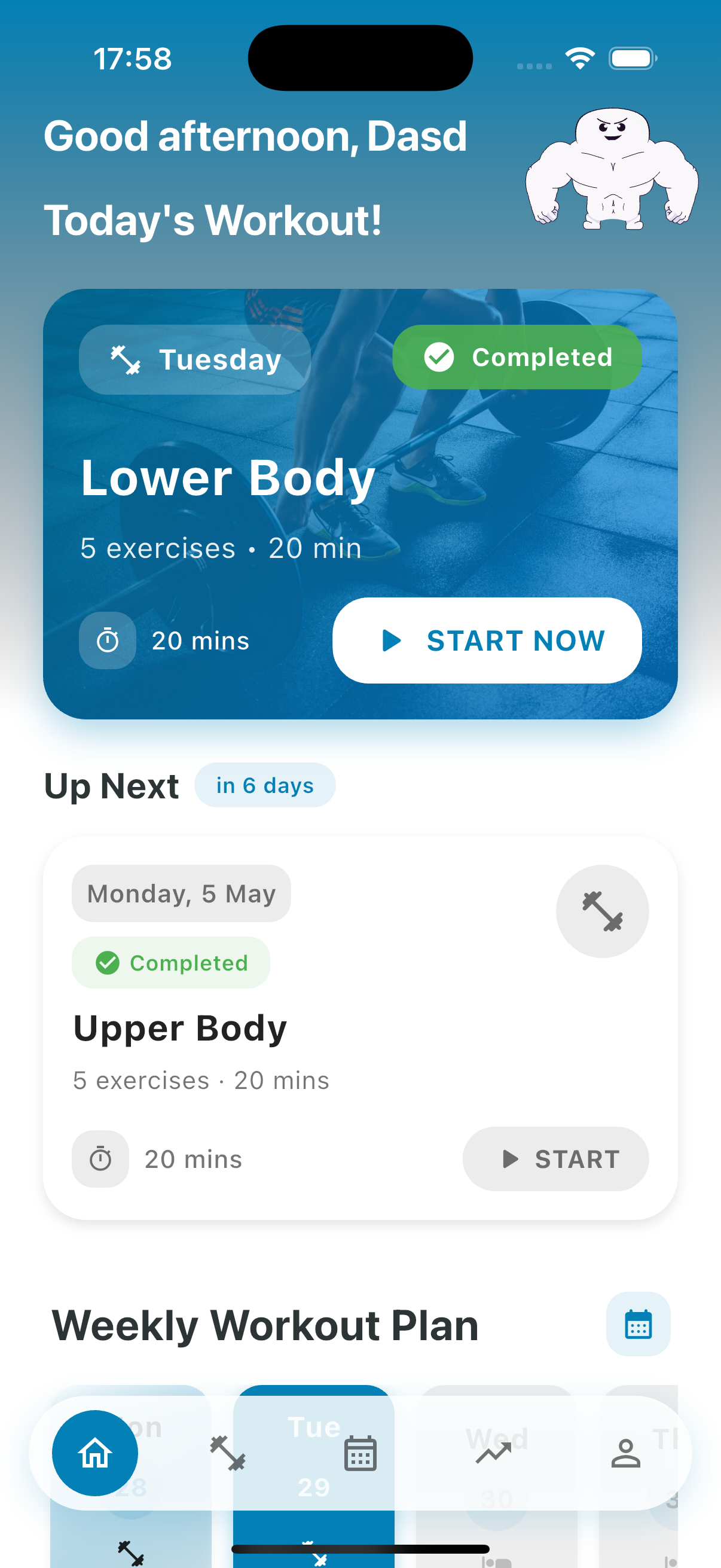 Get Henchy App - Today's Workout
